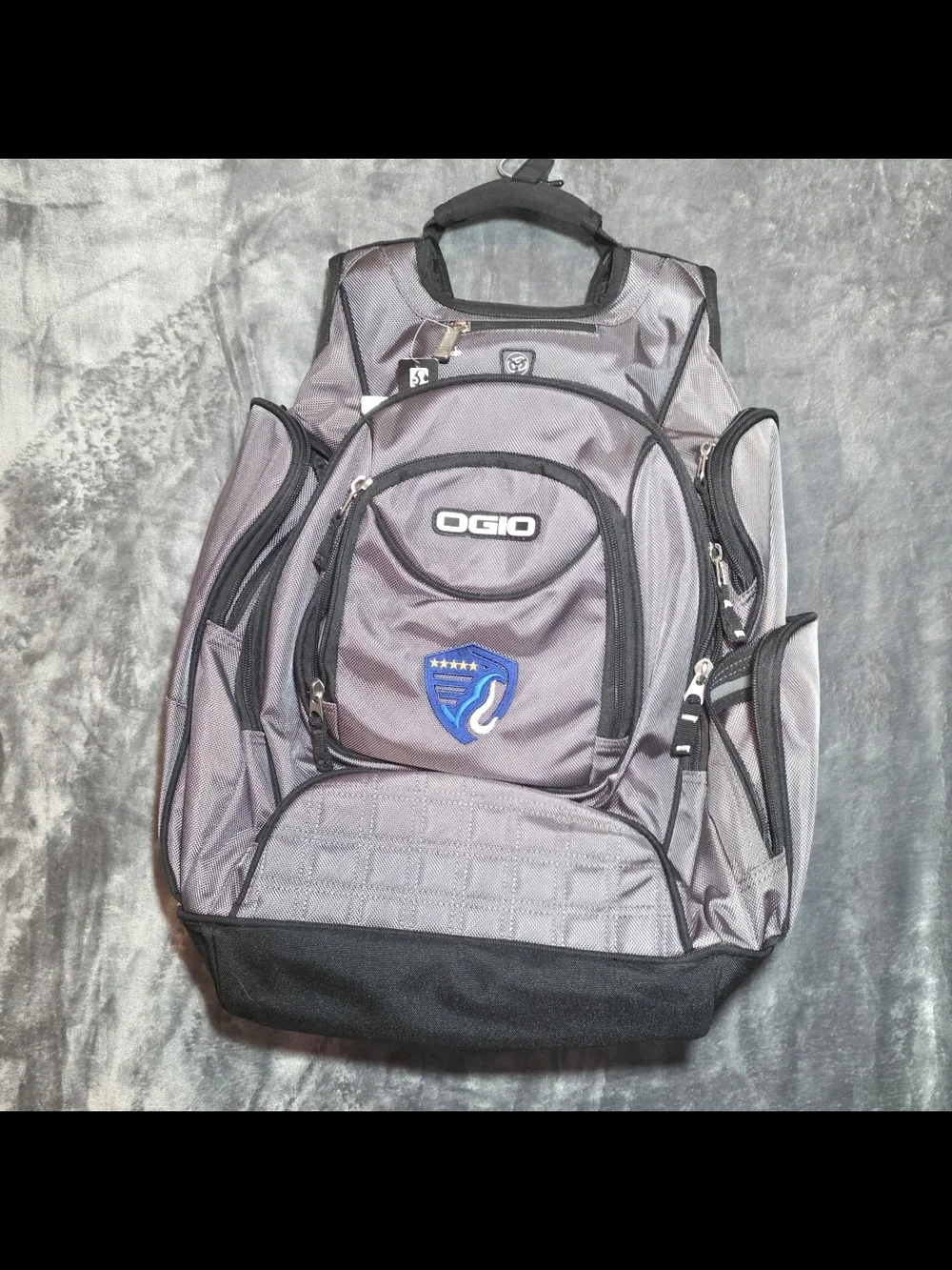 OGIO Gray and Black Men's Backpack - Multi-Compartment Commuter Pack